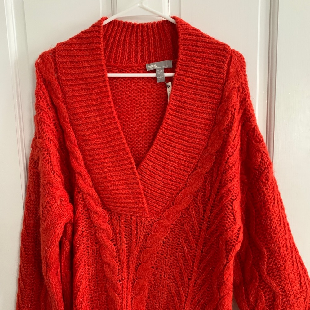 ASOS: red knit sweater
